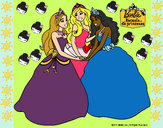 Dibujo Barbie y sus amigas princesas pintado por lopacia