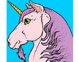 Dibujo Cabeza de unicornio pintado por aneles