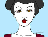 Dibujo Cara de geisha pintado por raquel99