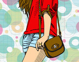 Dibujo Chica con bolso pintado por Gemaperez