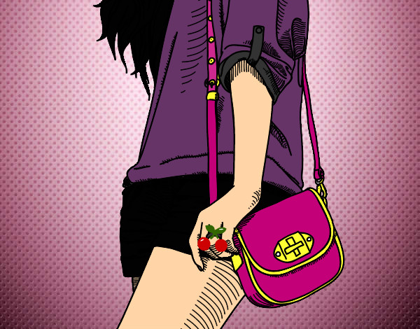 Dibujo Chica con bolso pintado por ladhii1112