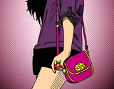 Dibujo Chica con bolso pintado por ladhii1112
