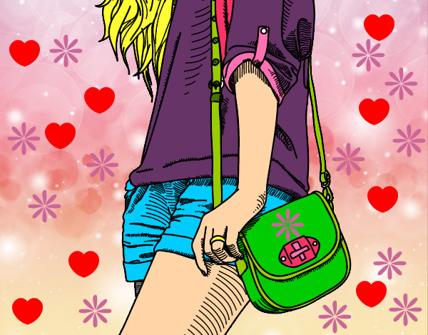 Dibujo Chica con bolso pintado por SaM_01
