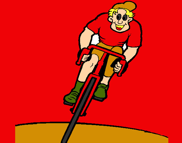 Dibujo Ciclista con gorra pintado por mariapilar