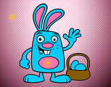 Dibujo Conejo con cesta pintado por dulcesita