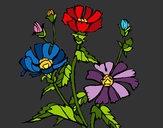 Dibujo Conjunto floral pintado por terecua