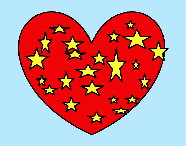 Dibujo Corazón estrellado pintado por belenchu