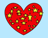 Dibujo Corazón estrellado pintado por belenchu