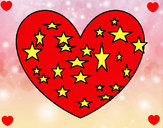 Dibujo Corazón estrellado pintado por LACHULA