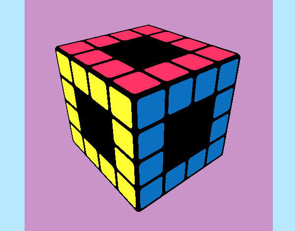 Dibujo Cubo de Rubik pintado por Miroz 