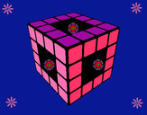 Dibujo Cubo de Rubik pintado por silvitica