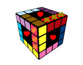 Dibujo Cubo de Rubik pintado por sky0102