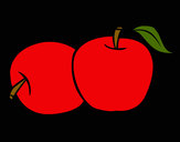 Dibujo Dos manzanas pintado por edu_9_99