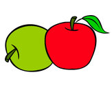 Dibujo Dos manzanas pintado por Lokiita17