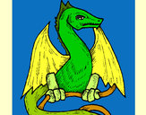 Dibujo Dragón 2 pintado por lobata