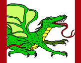 Dibujo Dragón réptil pintado por lobata