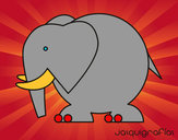 Dibujo Elefante grande pintado por erikin