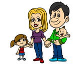 Dibujo Familia feliz pintado por noeliiaa