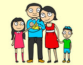 Dibujo Familia unida pintado por anilbe