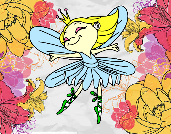Dibujo Hada con alas pintado por florencial