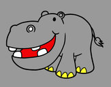 Dibujo Hipopótamo pequeño pintado por yuri4011