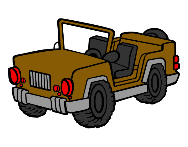 Dibujo Jeep pintado por edar