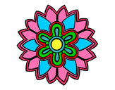 Dibujo Mándala con forma de flor weiss pintado por livecrazy
