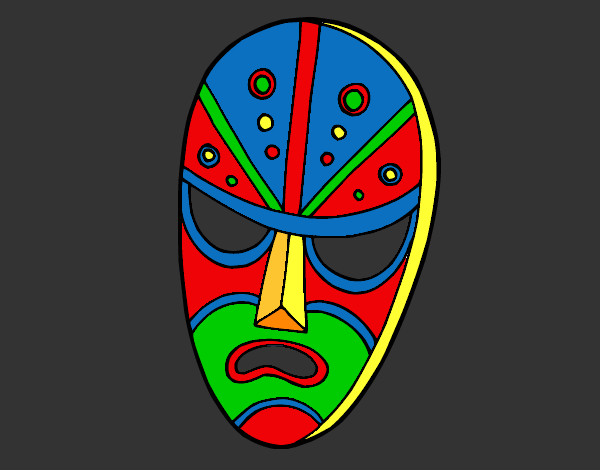Dibujo Máscara enfadada pintado por queyla