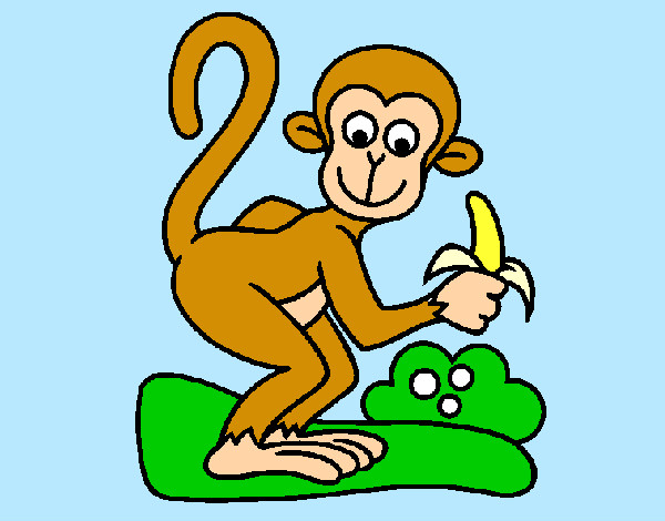 Dibujo Mono pintado por lamorales