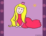 Dibujo Princesa contenta pintado por TINKERBL76