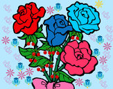 Dibujo Ramo de rosas pintado por engela1995