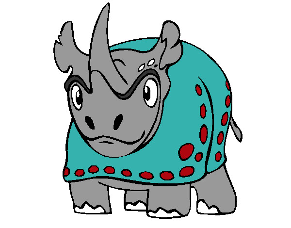 Dibujo Rinoceronte 4 pintado por Ikerciano