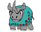 Dibujo Rinoceronte 4 pintado por Ikerciano