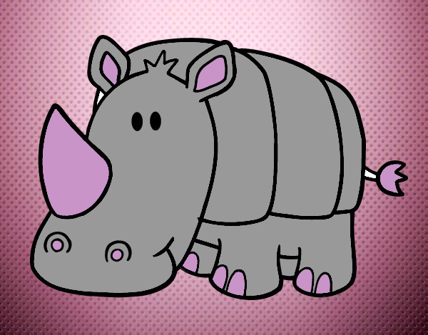 Dibujo Rinoceronte bebé pintado por Miroz 