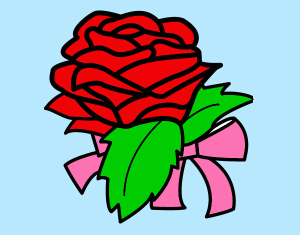 Dibujo Rosa, flor pintado por abuelos