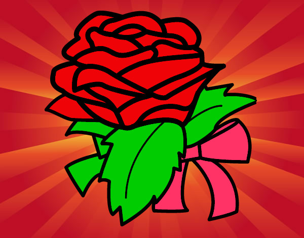 Dibujo Rosa, flor pintado por myseen4