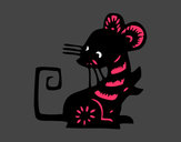 Dibujo Signo de la rata pintado por maila