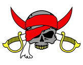 Dibujo Símbolo pirata pintado por leocapo