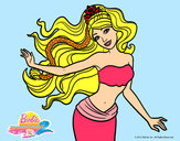 Dibujo Sirena con corona pintado por Helga