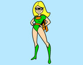 Dibujo Superheroina pintado por Nurita4