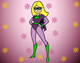 Dibujo Superheroina pintado por tamiko 