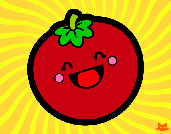 Dibujo Tomate sonriente pintado por Coraline
