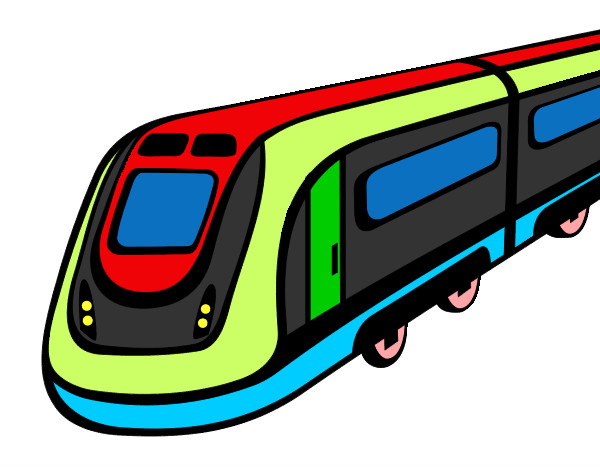 Dibujo Tren de alta velocidad pintado por mariapavon