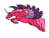 Dibujo Unicornio alado pintado por aneles