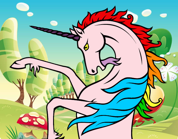 Dibujo Unicornio salvaje pintado por animalword