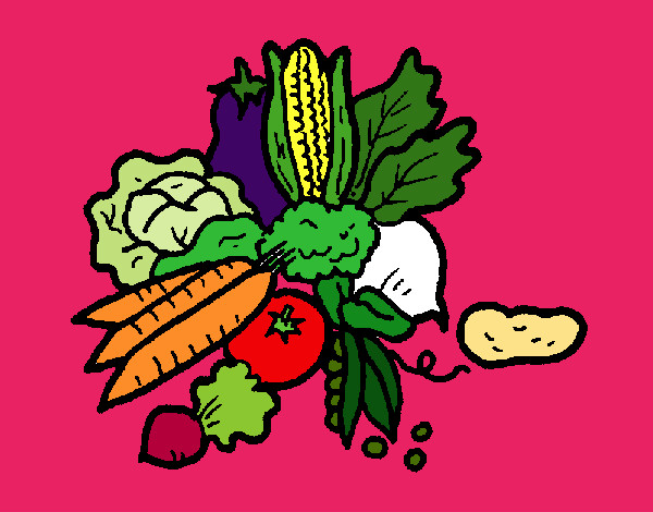 Dibujo verduras pintado por 01234