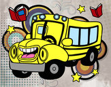 Dibujo Autobús animado pintado por Montiel