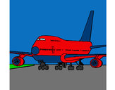 Dibujo Avión en pista pintado por nestor2000