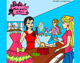 Dibujo Barbie en una tienda de ropa pintado por _aniita_