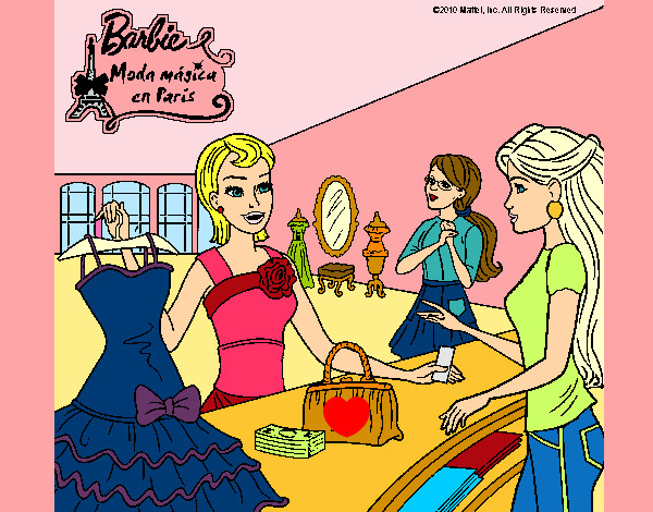 Dibujo Barbie en una tienda de ropa pintado por AmuNyan